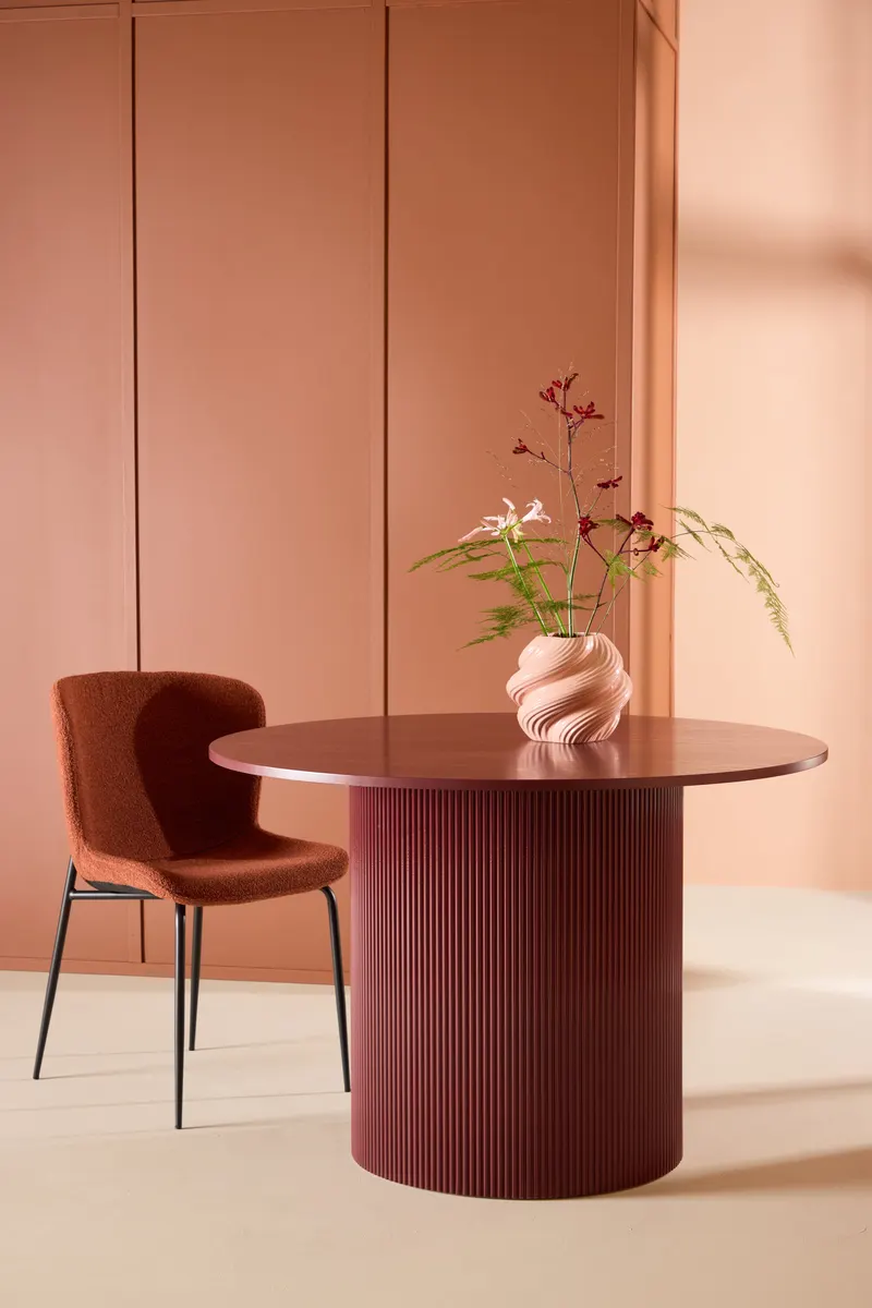 Lenox runder Esstisch Ø 110 cm mit Säulenfuß, im Wohnraum, Ansicht 6
