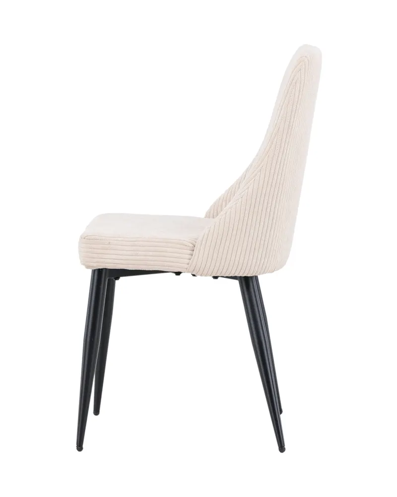 Leone Esszimmerstuhl mit Stoffbezug in Beige, Gestell Schwarz, Polyester-Cord, Ansicht 10