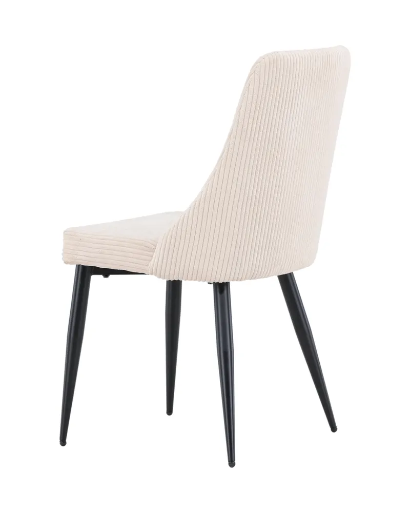 Leone Esszimmerstuhl mit Stoffbezug in Beige, Gestell Schwarz, Polyester-Cord, Ansicht 11