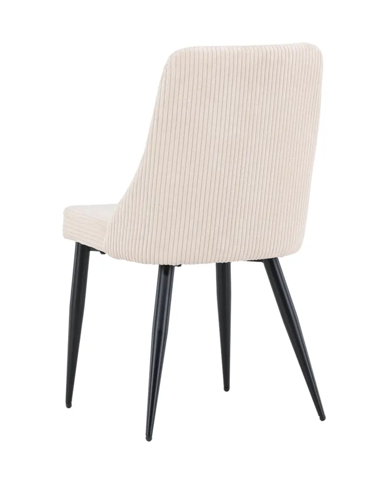 Leone Esszimmerstuhl mit Stoffbezug in Beige, Gestell Schwarz, Polyester-Cord, Ansicht 12
