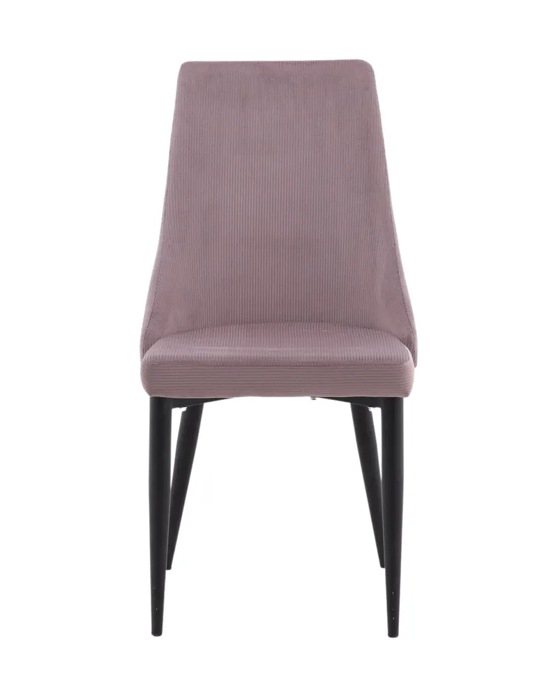 Leone Esszimmerstuhl mit Stoffbezug in Altrosa, Gestell Schwarz, Polyester-Cord, Ansicht 1