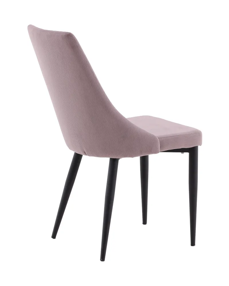 Leone Esszimmerstuhl mit Stoffbezug in Altrosa, Gestell Schwarz, Polyester-Cord, Ansicht 10