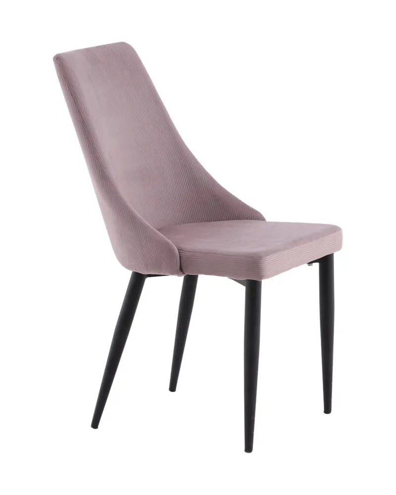 Leone Esszimmerstuhl mit Stoffbezug in Altrosa, Gestell Schwarz, Polyester-Cord, Ansicht 12