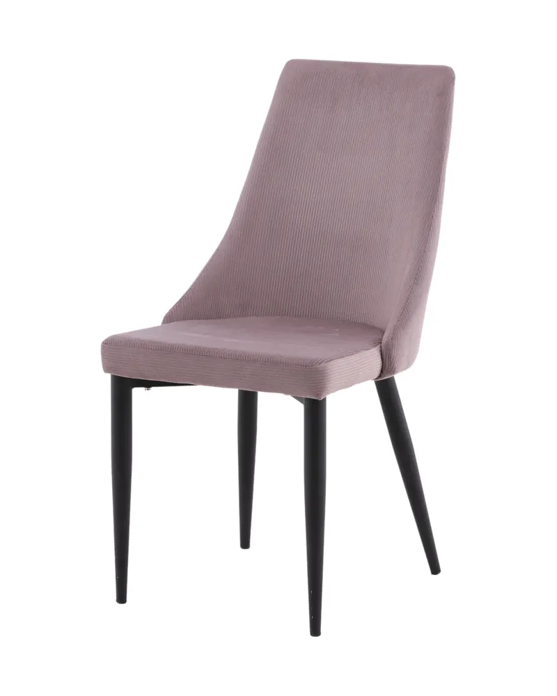 Leone Esszimmerstuhl mit Stoffbezug in Altrosa, Gestell Schwarz, Polyester-Cord, Ansicht 2