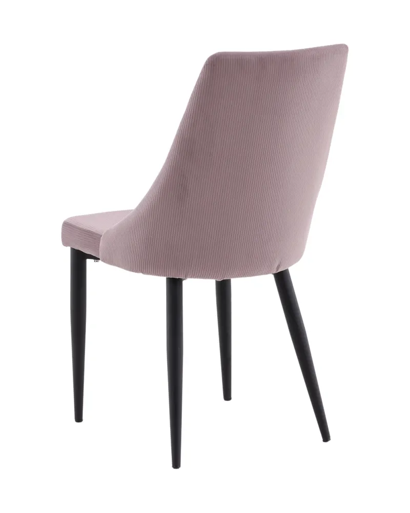 Leone Esszimmerstuhl mit Stoffbezug in Altrosa, Gestell Schwarz, Polyester-Cord, Ansicht 7