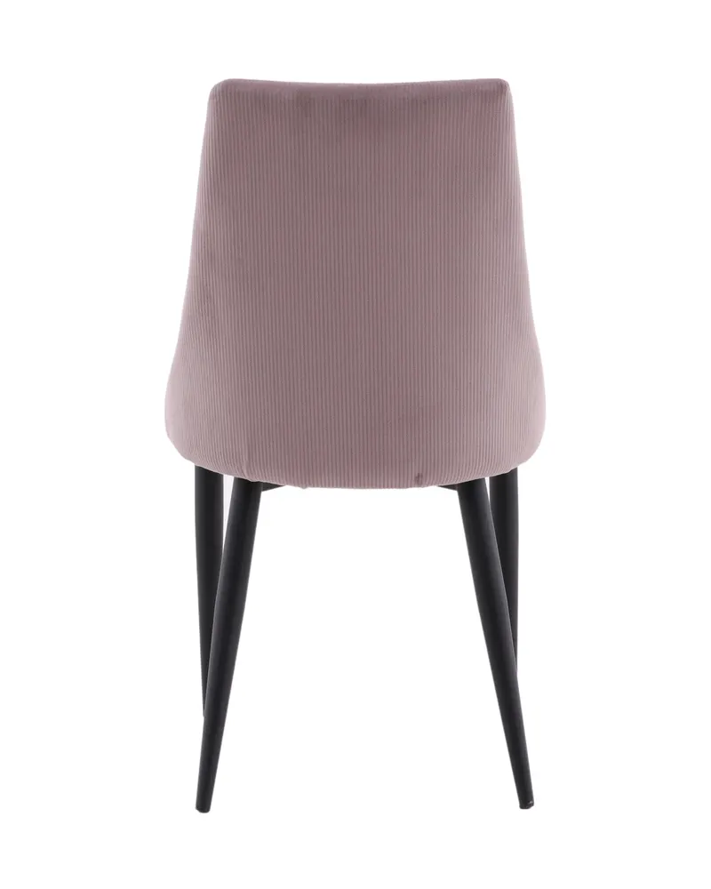 Leone Esszimmerstuhl mit Stoffbezug in Altrosa, Gestell Schwarz, Polyester-Cord, Ansicht 8