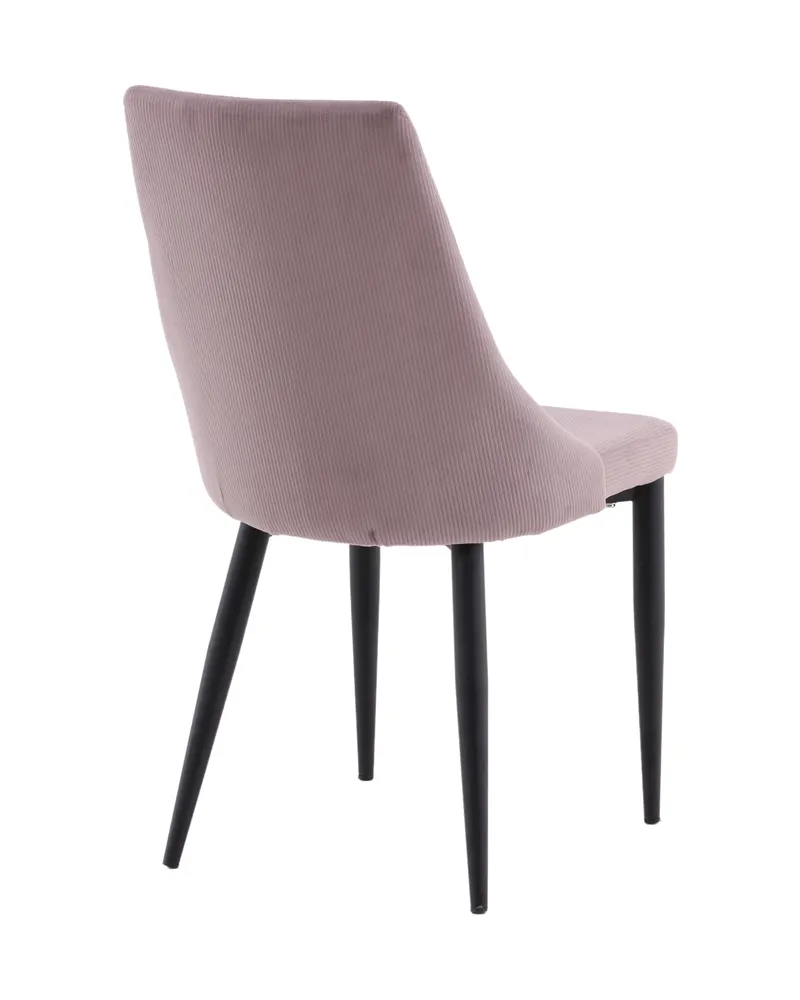 Leone Esszimmerstuhl mit Stoffbezug in Altrosa, Gestell Schwarz, Polyester-Cord, Ansicht 9