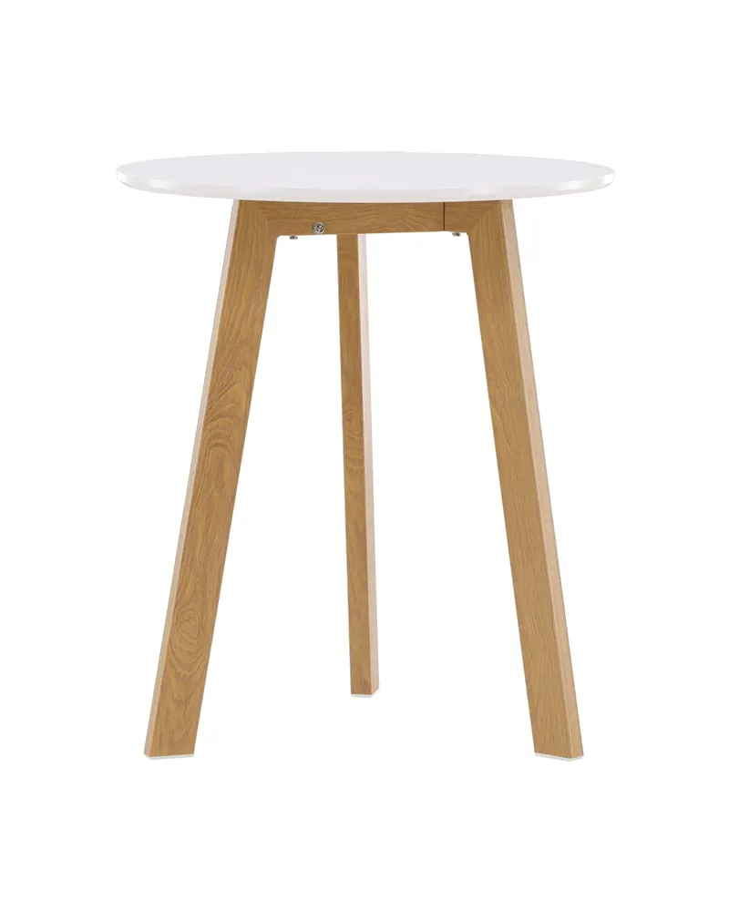 Leonora kleiner runder Esstisch Ø 65 cm, Beine in Holzoptik