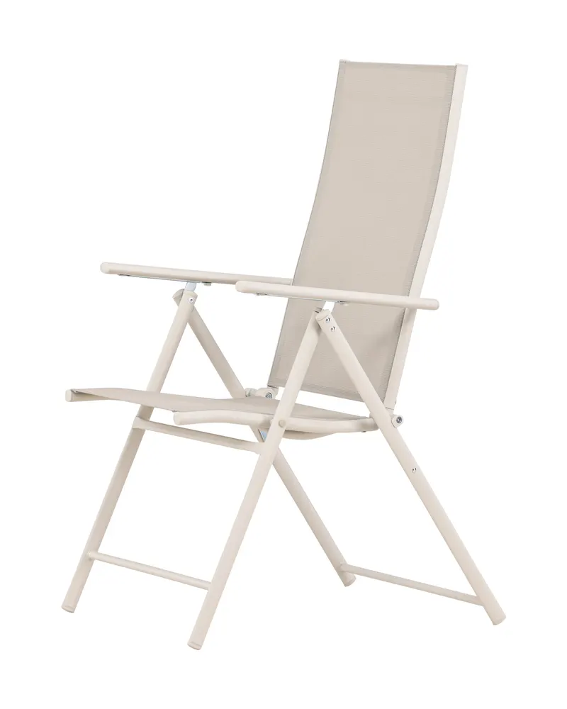 Levanzo klappbarer Gartenstuhl mit verstellbarer Lehne in Beige, Ansicht 8