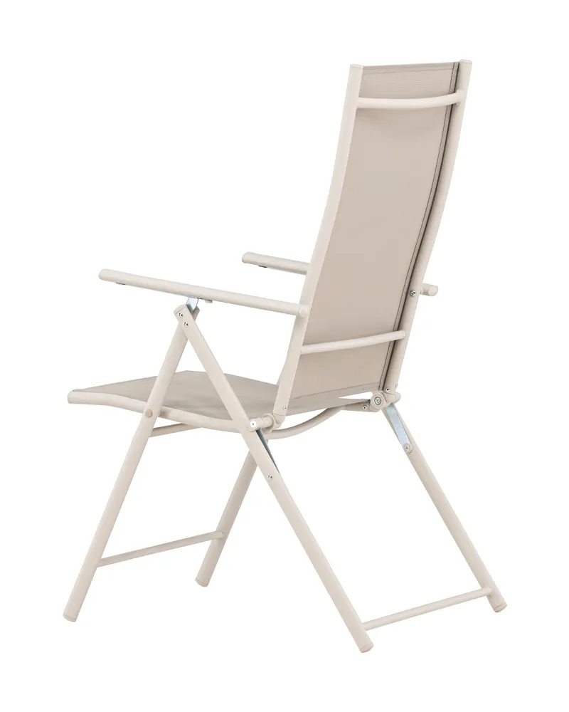 Levanzo klappbarer Gartenstuhl mit verstellbarer Lehne in Beige, Ansicht 10