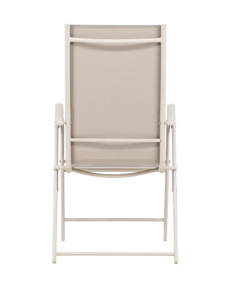 Levanzo klappbarer Gartenstuhl mit verstellbarer Lehne in Beige, Ansicht 11