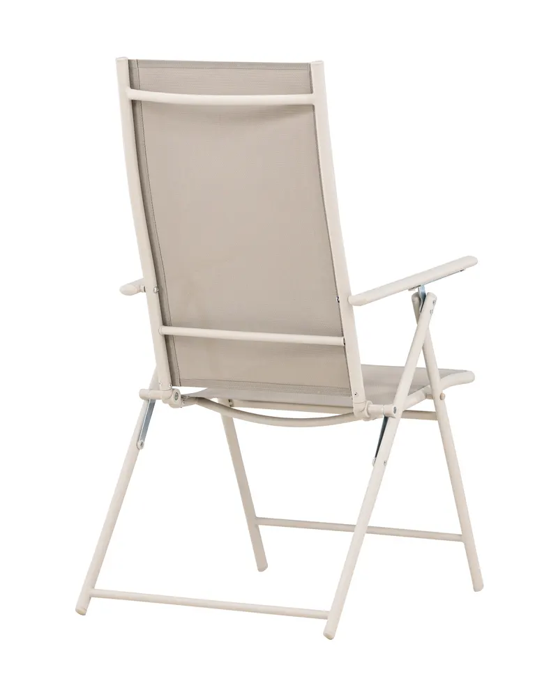 Levanzo klappbarer Gartenstuhl mit verstellbarer Lehne in Beige, Ansicht 12
