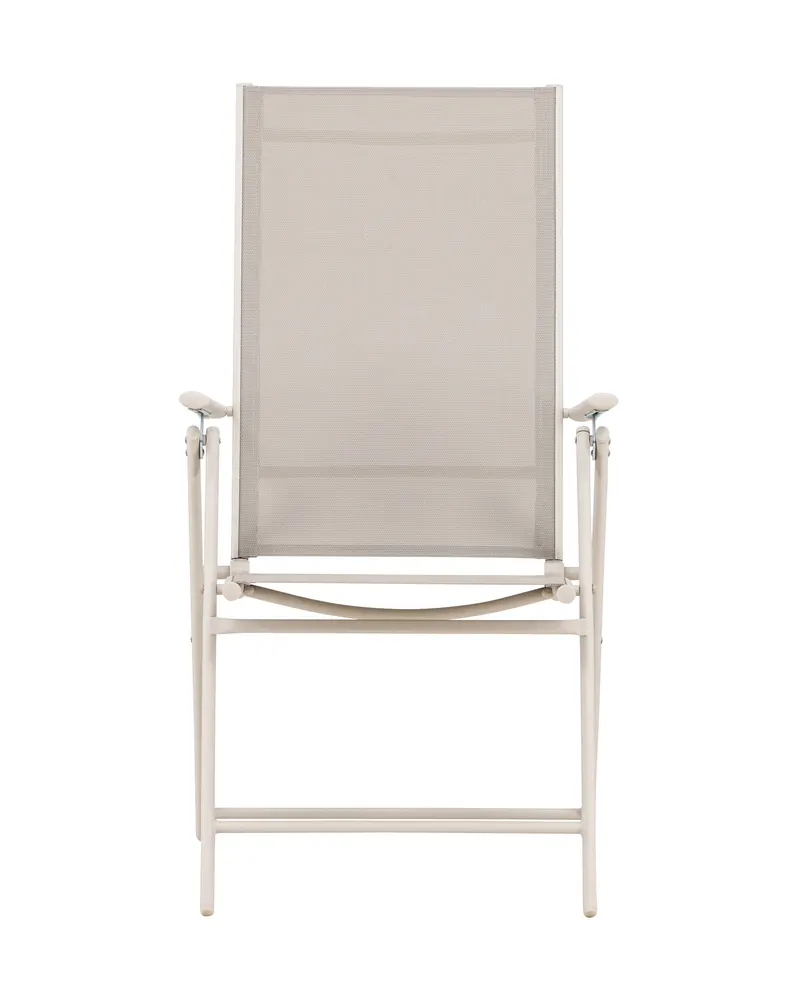 Levanzo klappbarer Gartenstuhl mit verstellbarer Lehne in Beige, Ansicht 2
