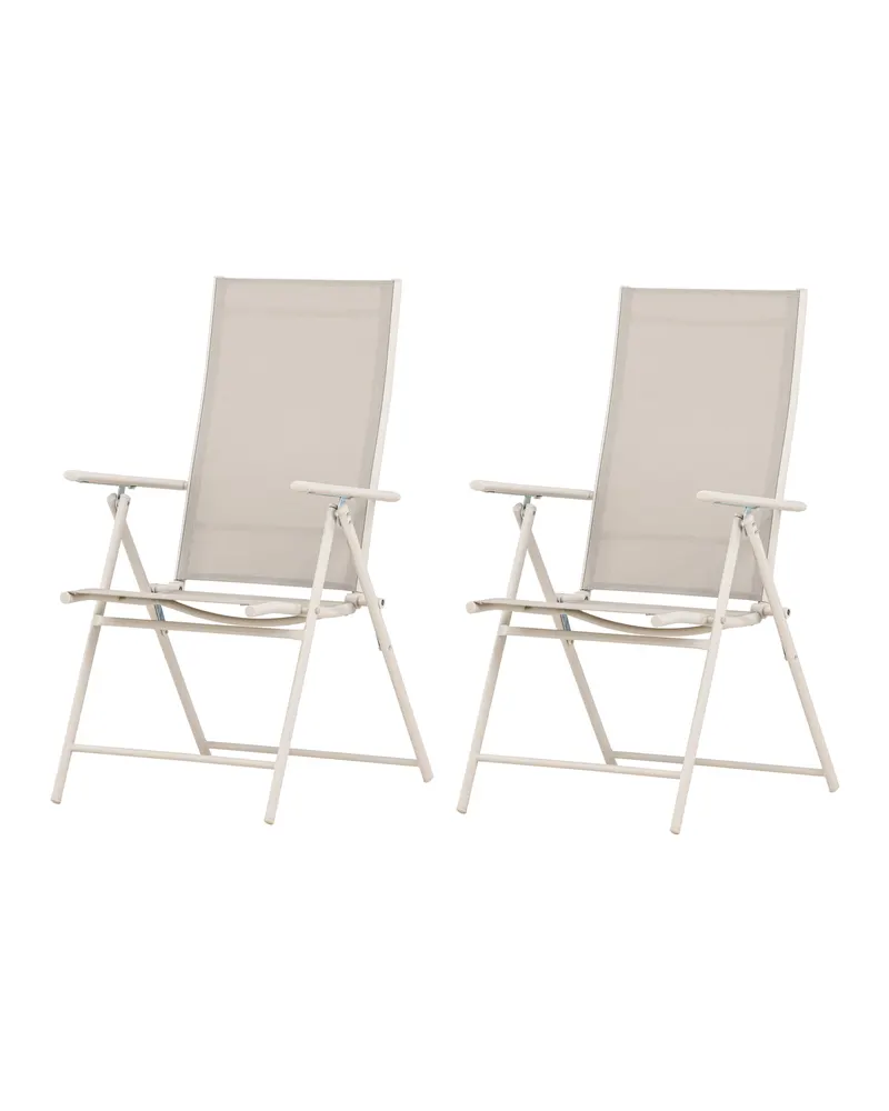 Levanzo klappbarer Gartenstuhl mit verstellbarer Lehne in Beige, Ansicht 6