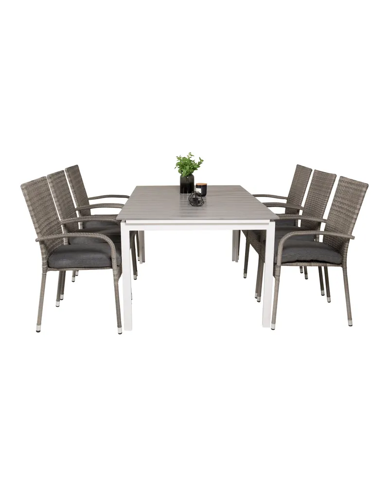 Levels & Anna Gartenmöbel-Set mit 6 Stühlen in 160 × 100 cm, Ansicht 3