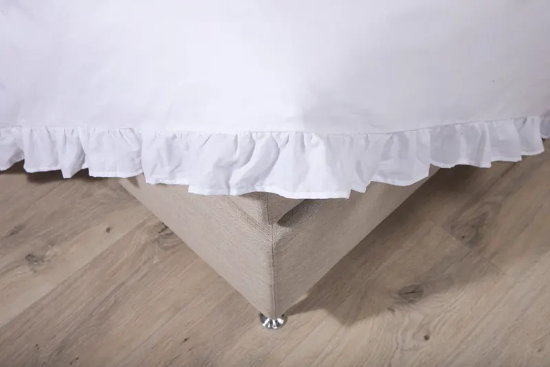 Levi Bettwäsche mit Rüschen in 200 × 150 cm, Weiß, im Wohnraum, Ansicht 10
