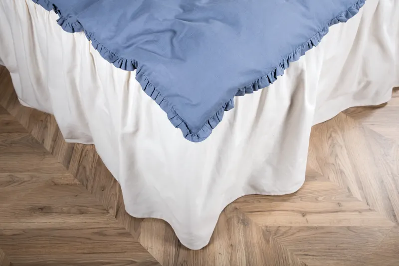 Lias Bettwäsche 150 × 200 cm in Blau, im Wohnraum, Ansicht 9