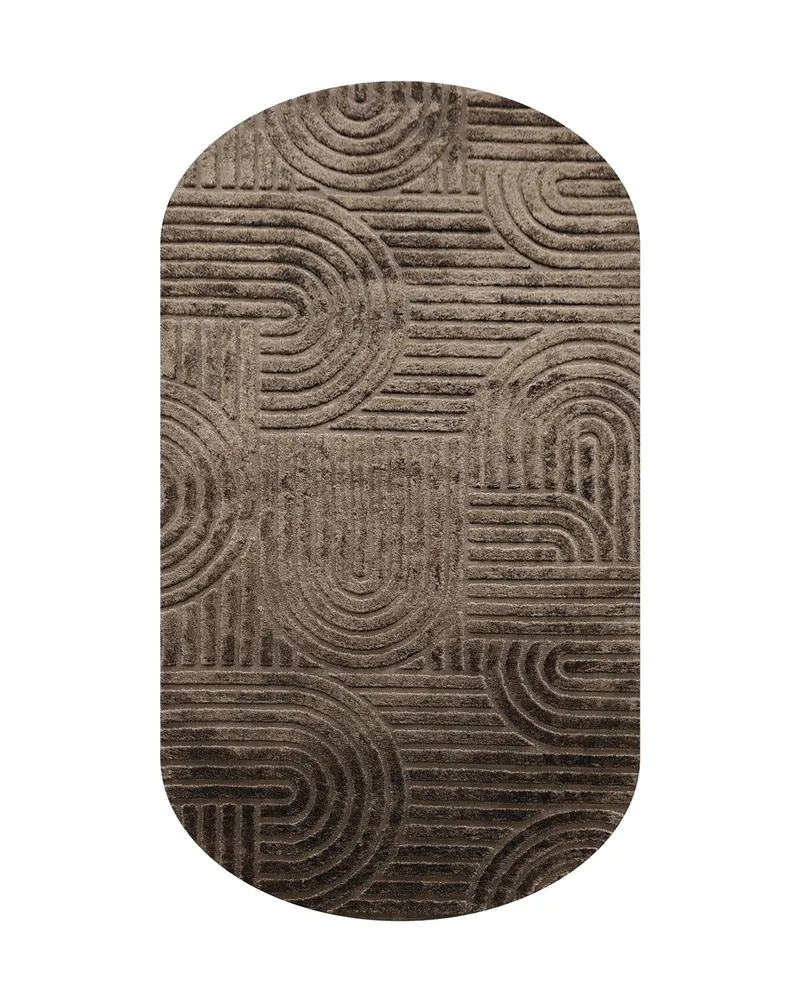 Liff Teppich, Dunkelbraun, 200 × 350 cm von Richmond Interiors