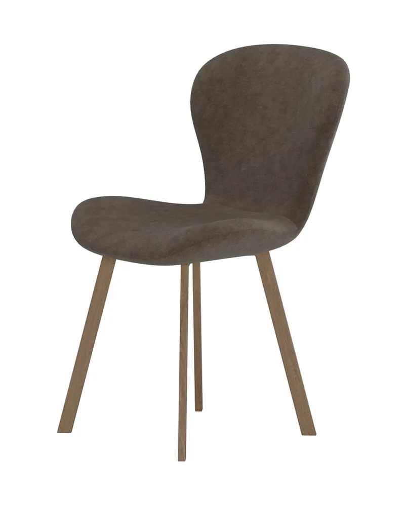 Lilja gepolsterter Esszimmerstuhl in Braun, Gestell Mokka, Polyester in Leinenoptik, Ansicht 3