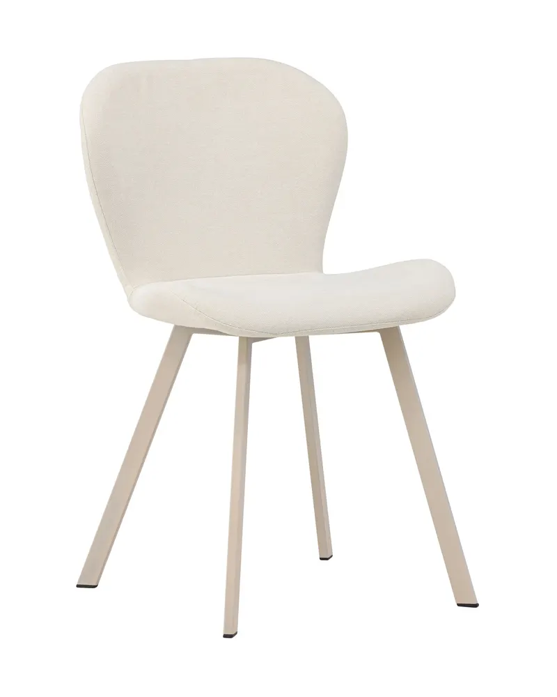 Lilja gepolsterter Esszimmerstuhl in Beige, Polyester in Leinenoptik, Ansicht 1