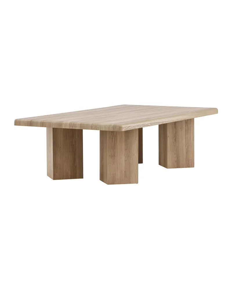 Lillehammer Couchtisch 140 × 80 cm mit kantigen Sockeln, Ansicht 8