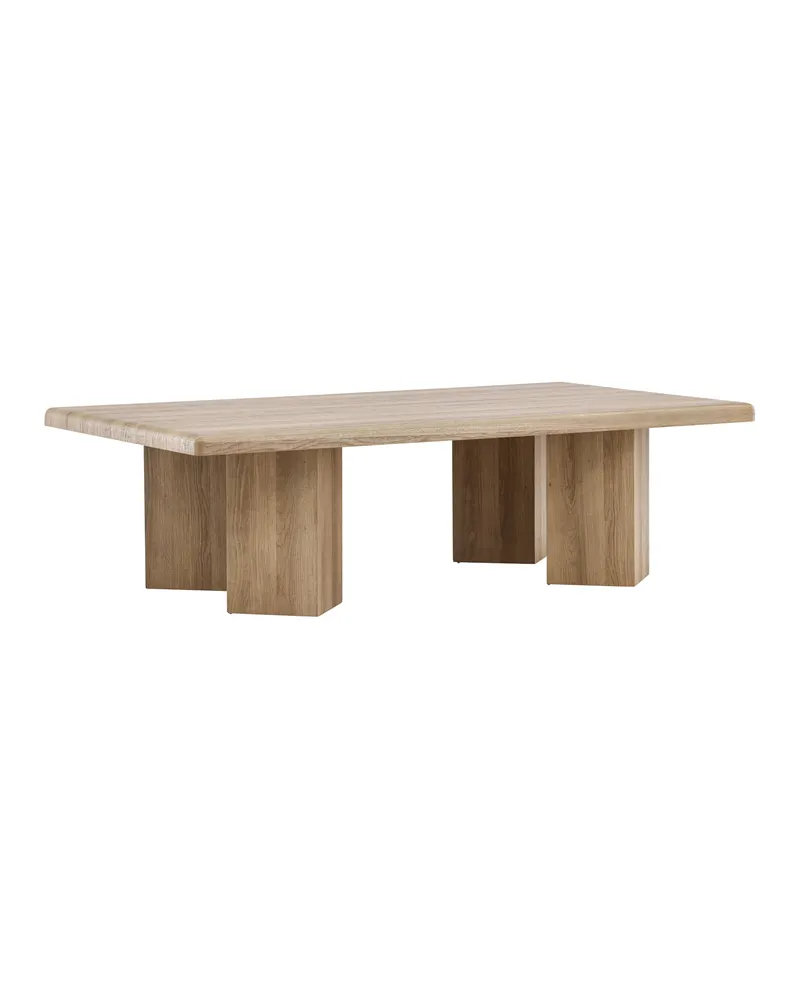 Lillehammer Couchtisch 140 × 80 cm mit kantigen Sockeln, Ansicht 9
