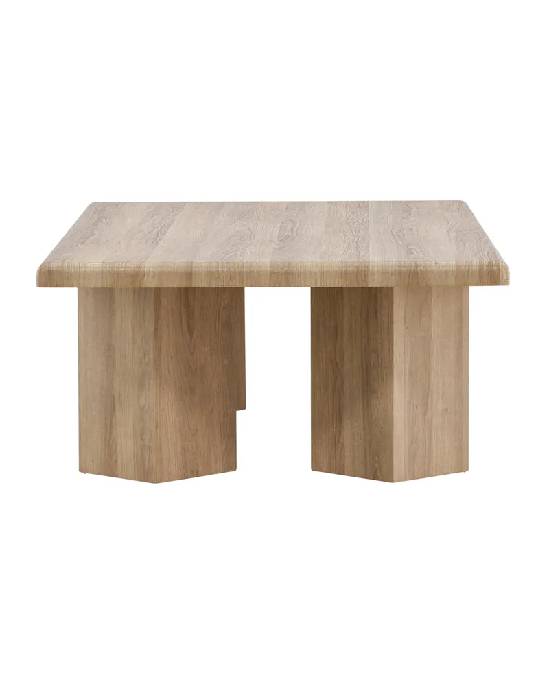 Lillehammer Couchtisch 140 × 80 cm mit kantigen Sockeln, Ansicht 4