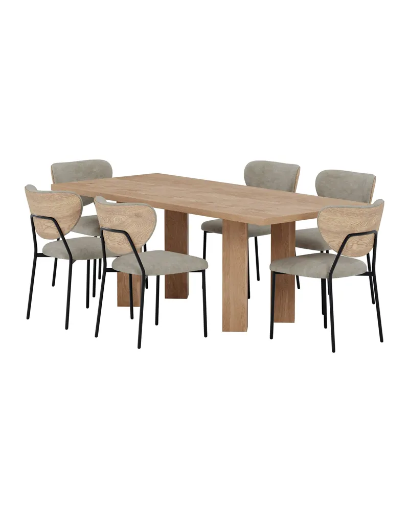 Lillehammer & Butterfly Essgruppe mit rechteckigem Esstisch und 6 Polsterstühlen, Ansicht 3