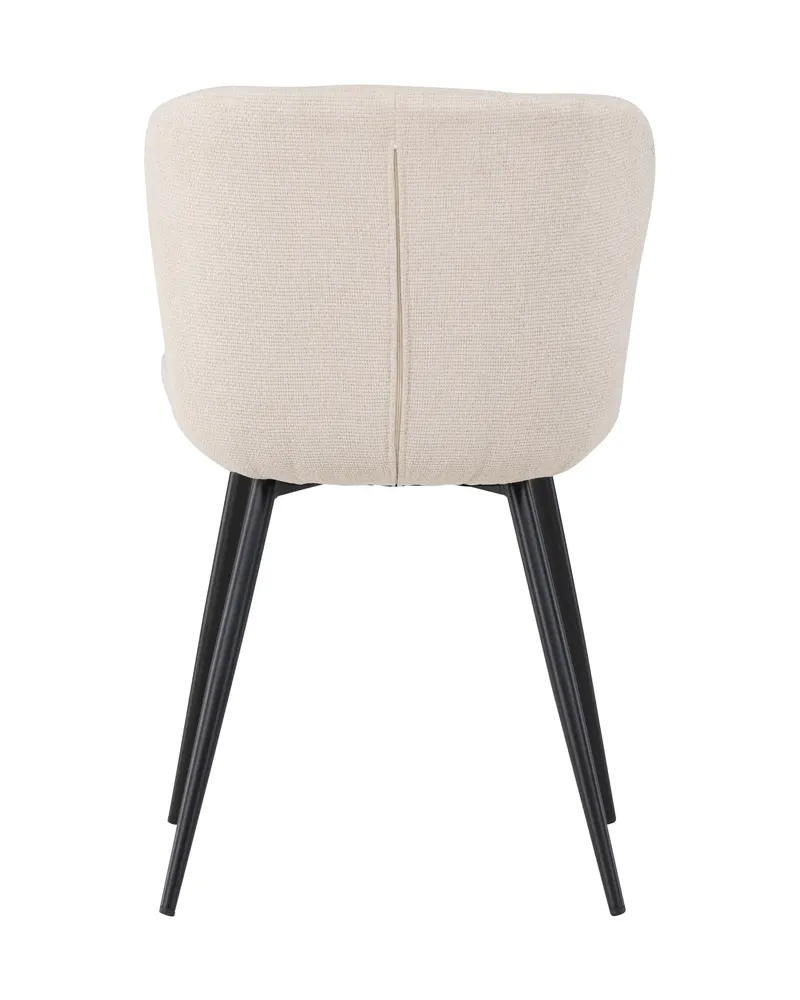 Lily gepolsterter Esszimmerstuhl in Beige, Gestell Schwarz, Polyester, Ansicht 10