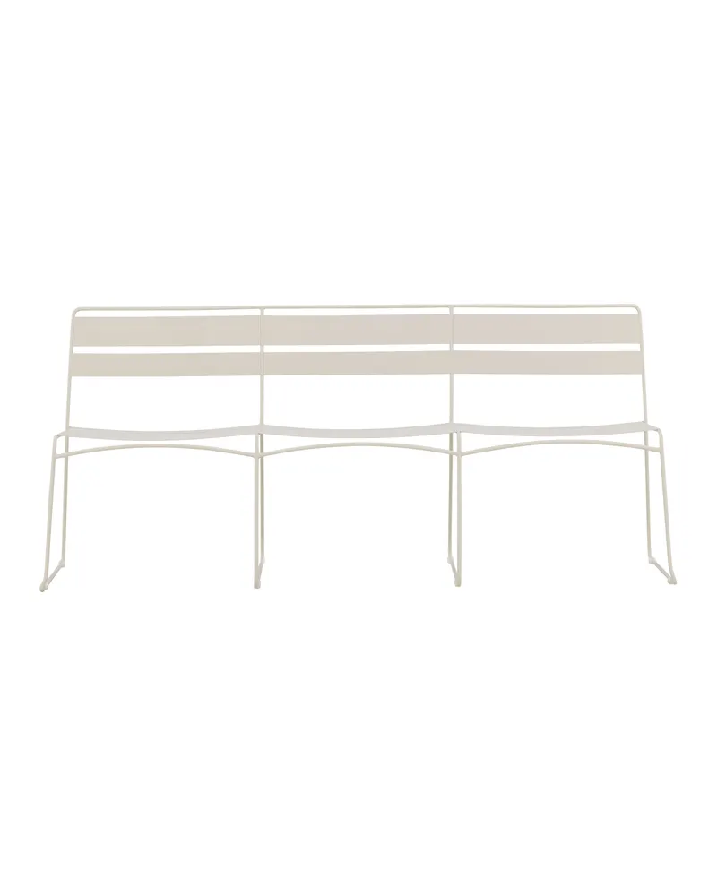 Lina Gartensofa aus beigem Stahl mit filigranem Gestell