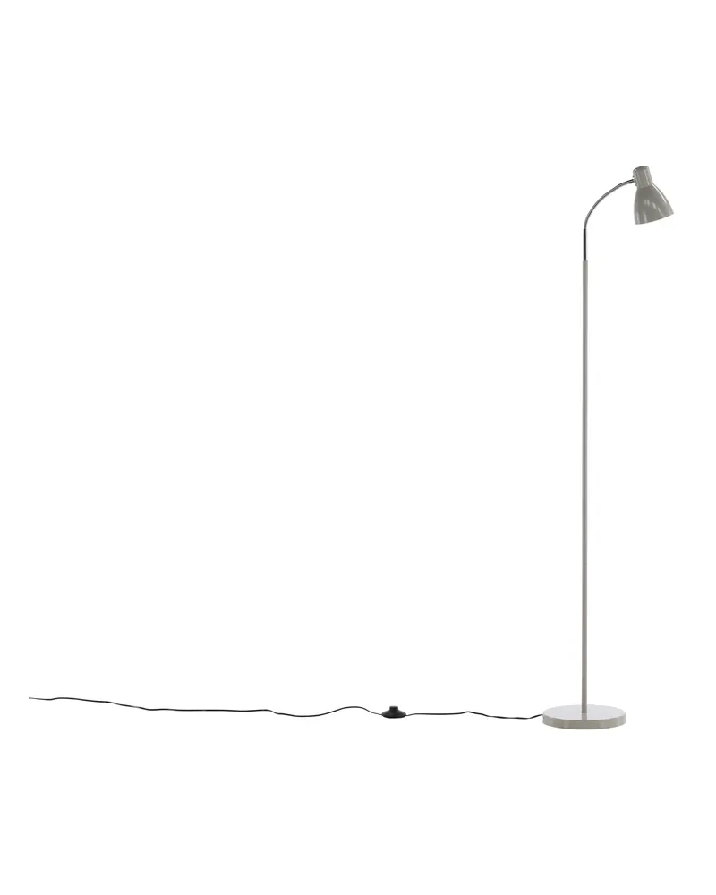 Lina Stehlampe in Beige mit drehbarem Leuchtenkopf