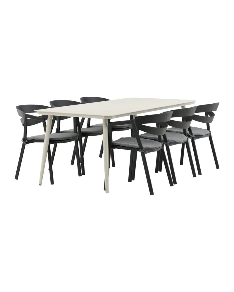 Lina & Slit Gartenmöbel-Set mit Aluminiumtisch und 6 Stühlen, Ansicht 5