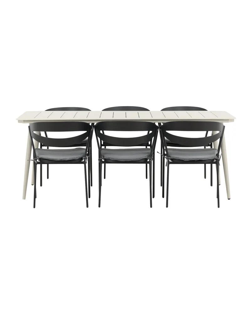 Lina & Slit Gartenmöbel-Set mit Aluminiumtisch und 6 Stühlen, Ansicht 7