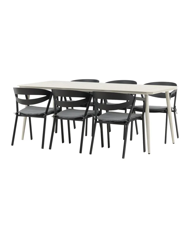 Lina & Slit Gartenmöbel-Set mit Aluminiumtisch und 6 Stühlen, Ansicht 8