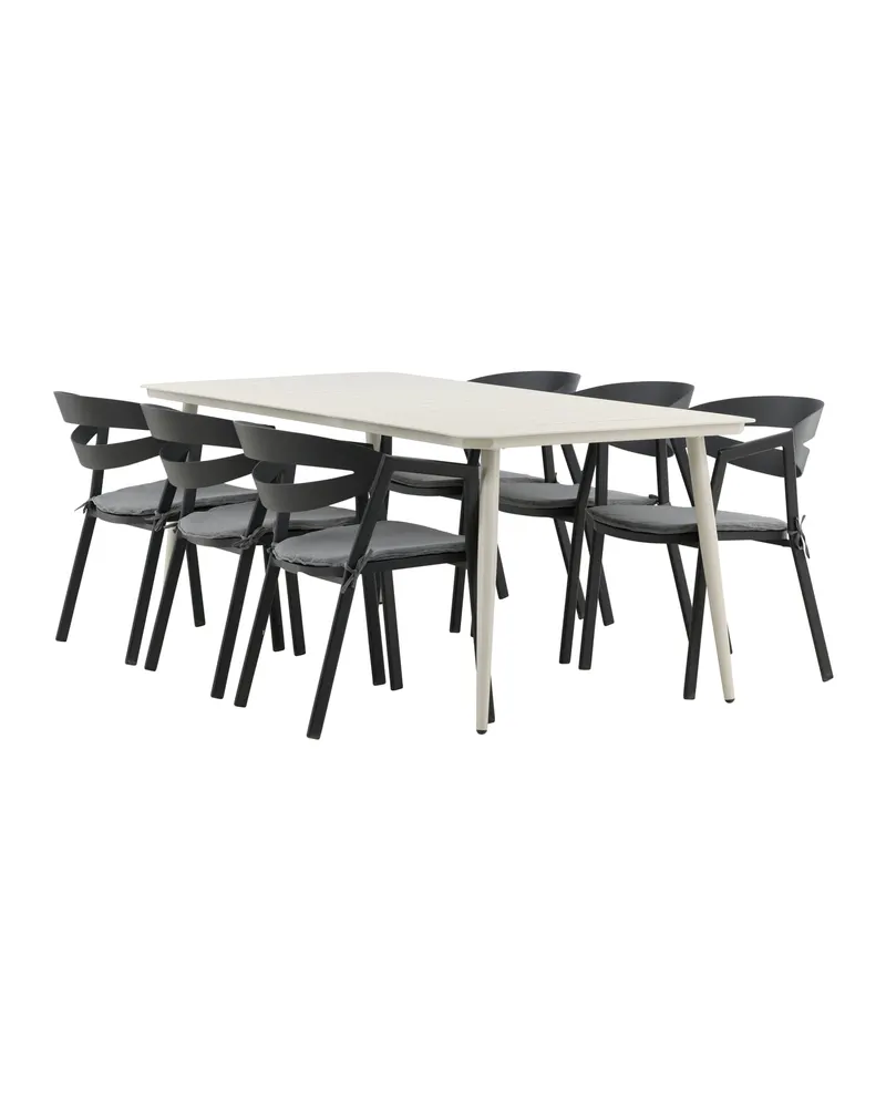 Lina & Slit Gartenmöbel-Set mit Aluminiumtisch und 6 Stühlen, Ansicht 9