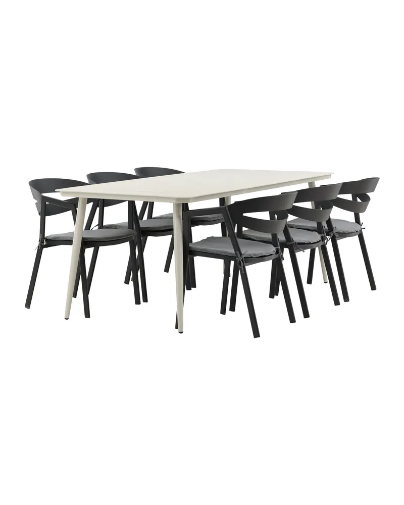 Lina & Slit Gartenmöbel-Set mit Aluminiumtisch und 6 Stühlen, Ansicht 11