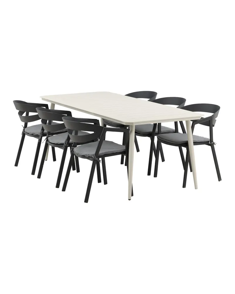 Lina & Slit Gartenmöbel-Set mit Aluminiumtisch und 6 Stühlen, Ansicht 14