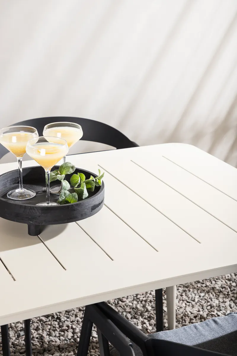 Lina & Slit Gartenmöbel-Set mit Aluminiumtisch und 6 Stühlen, im Wohnraum, Ansicht 5