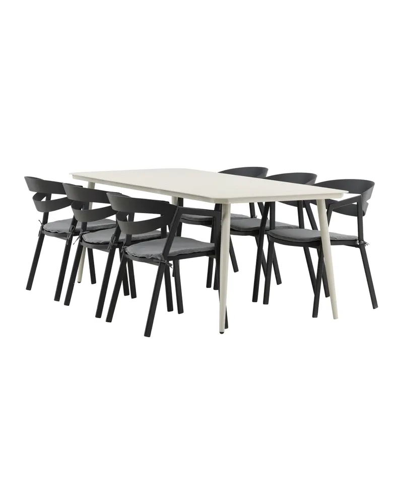 Lina & Slit Gartenmöbel-Set mit Aluminiumtisch und 6 Stühlen, Ansicht 3
