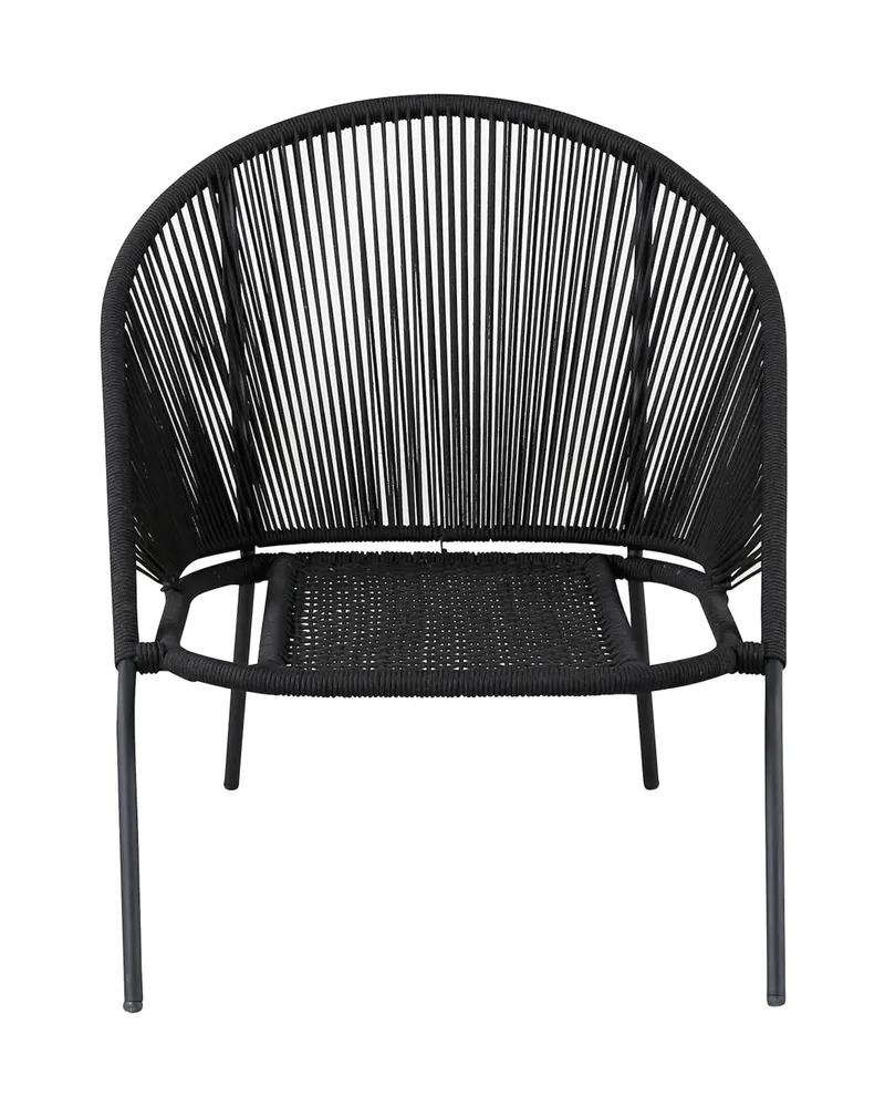 Lindos Outdoor-Loungesessel im 2er-Set in Schwarz, Ansicht 6