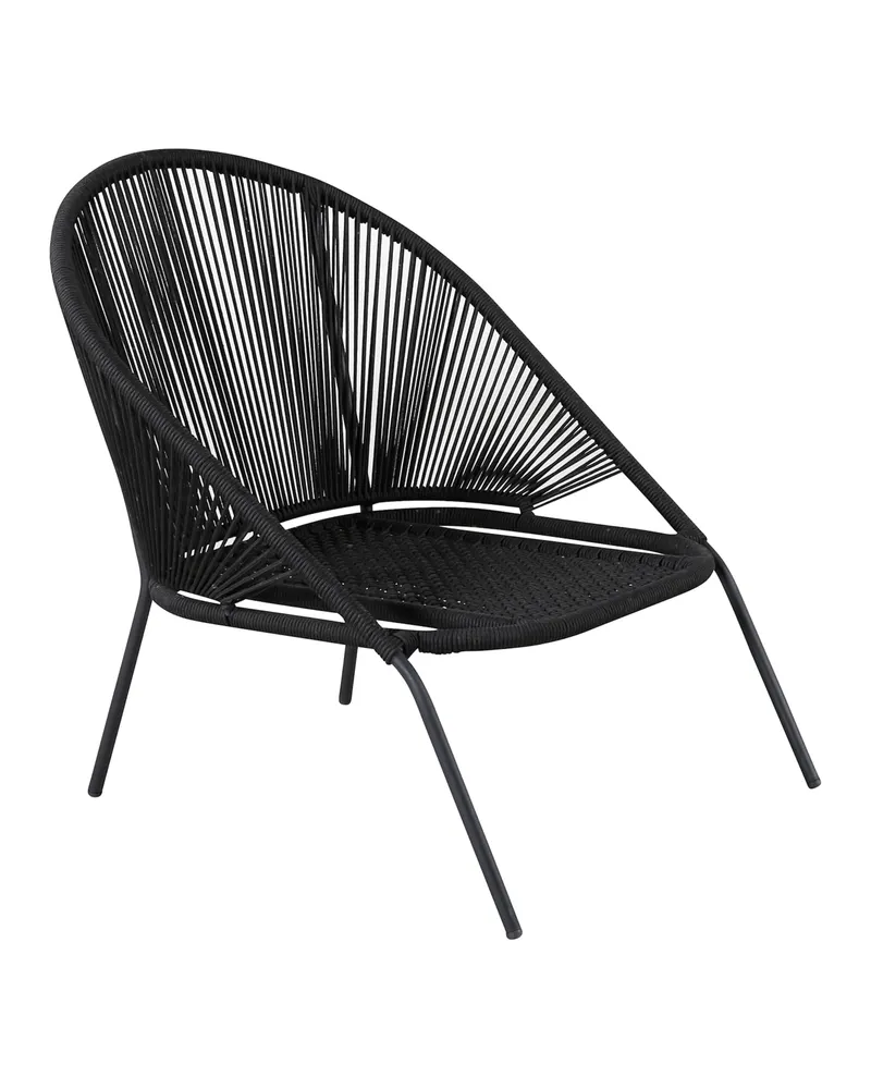 Lindos Outdoor-Loungesessel im 2er-Set in Schwarz, Ansicht 7
