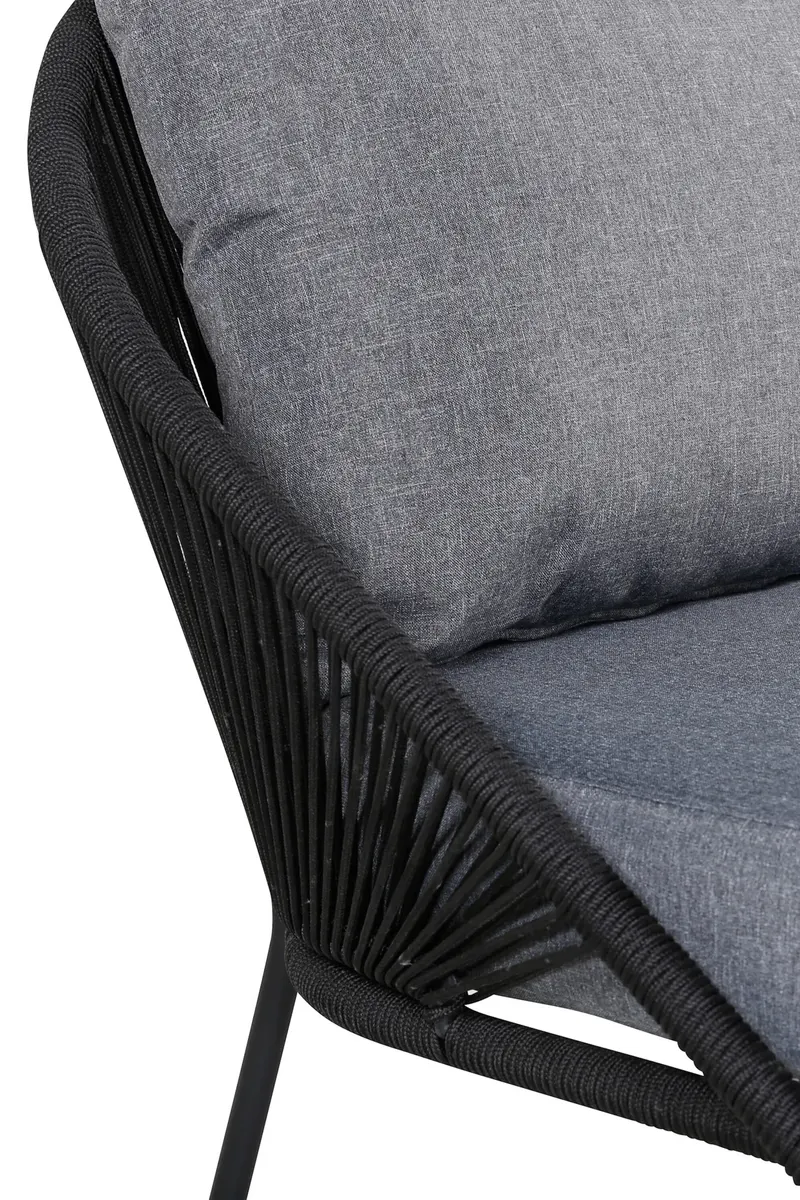 Lindos Outdoor-Loungesessel im 2er-Set in Schwarz, Ansicht 5