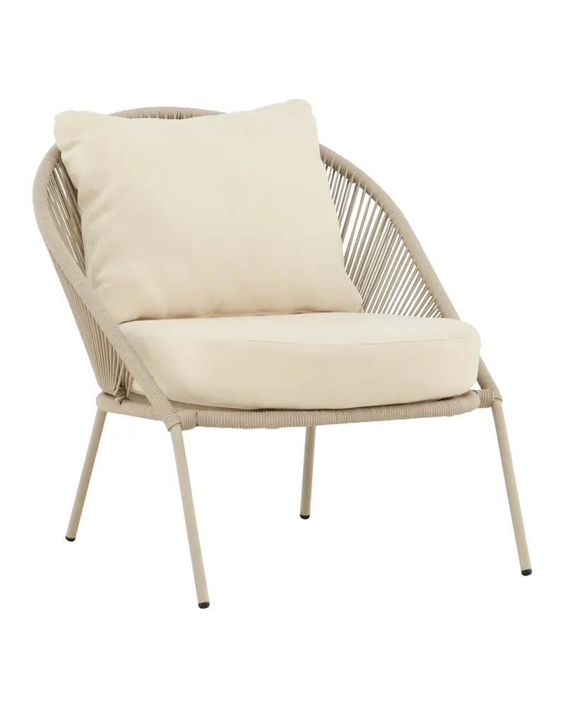 Lindos Outdoor-Loungesessel im 2er-Set in Beige, Ansicht 1