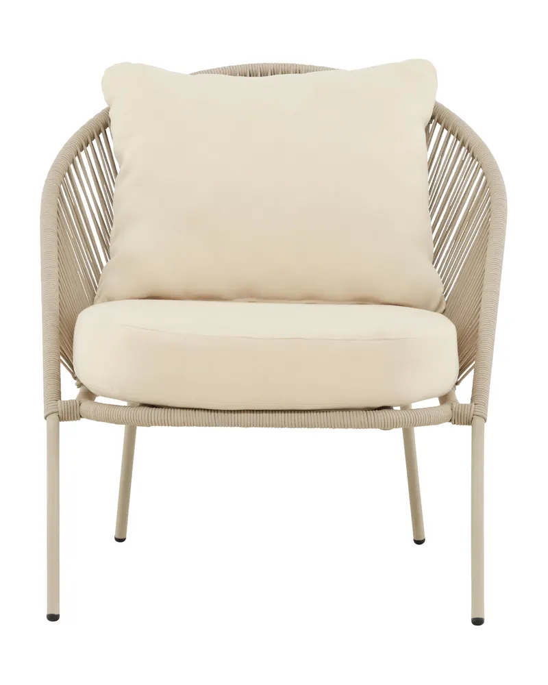 Lindos Outdoor-Loungesessel im 2er-Set in Beige, Ansicht 3