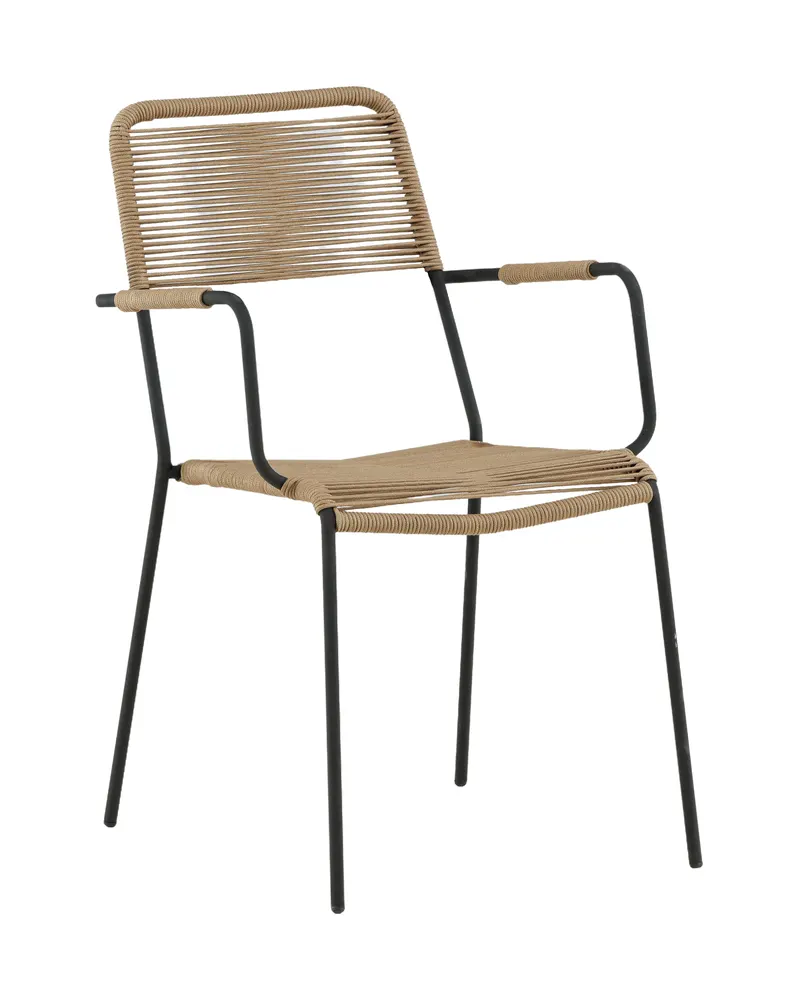 Lindos stapelbarer Gartensessel mit Seil, Ansicht 13