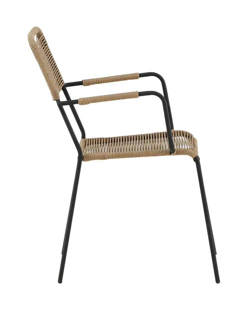 Lindos stapelbarer Gartensessel mit Seil, Ansicht 3