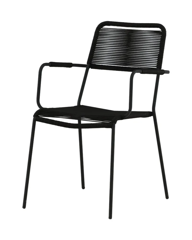 Lindos Gartenstühle im 2er-Set in Schwarz, Ansicht 2