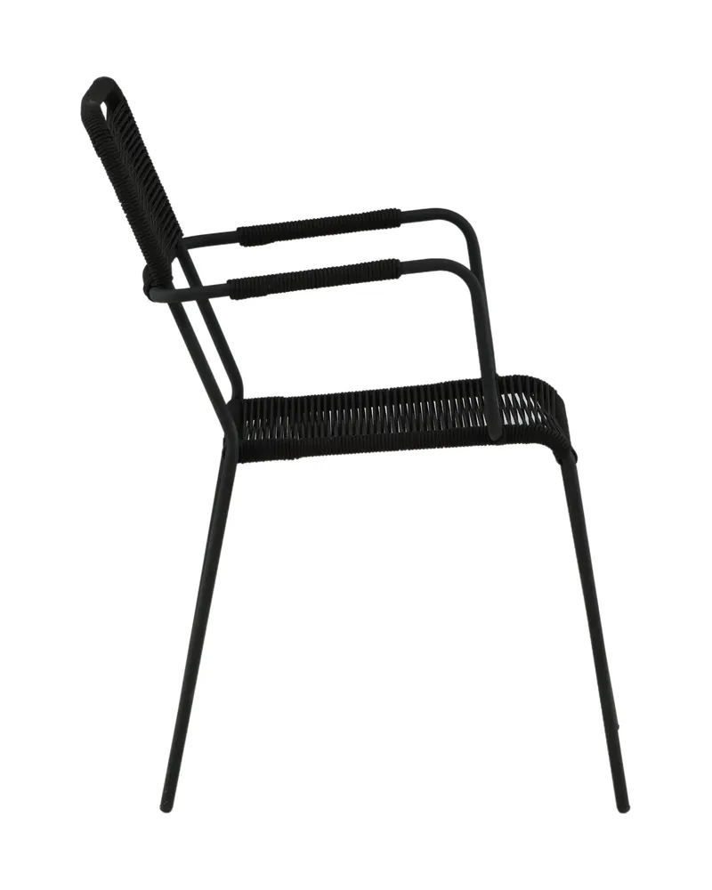 Lindos Gartenstühle im 2er-Set in Schwarz, Ansicht 4