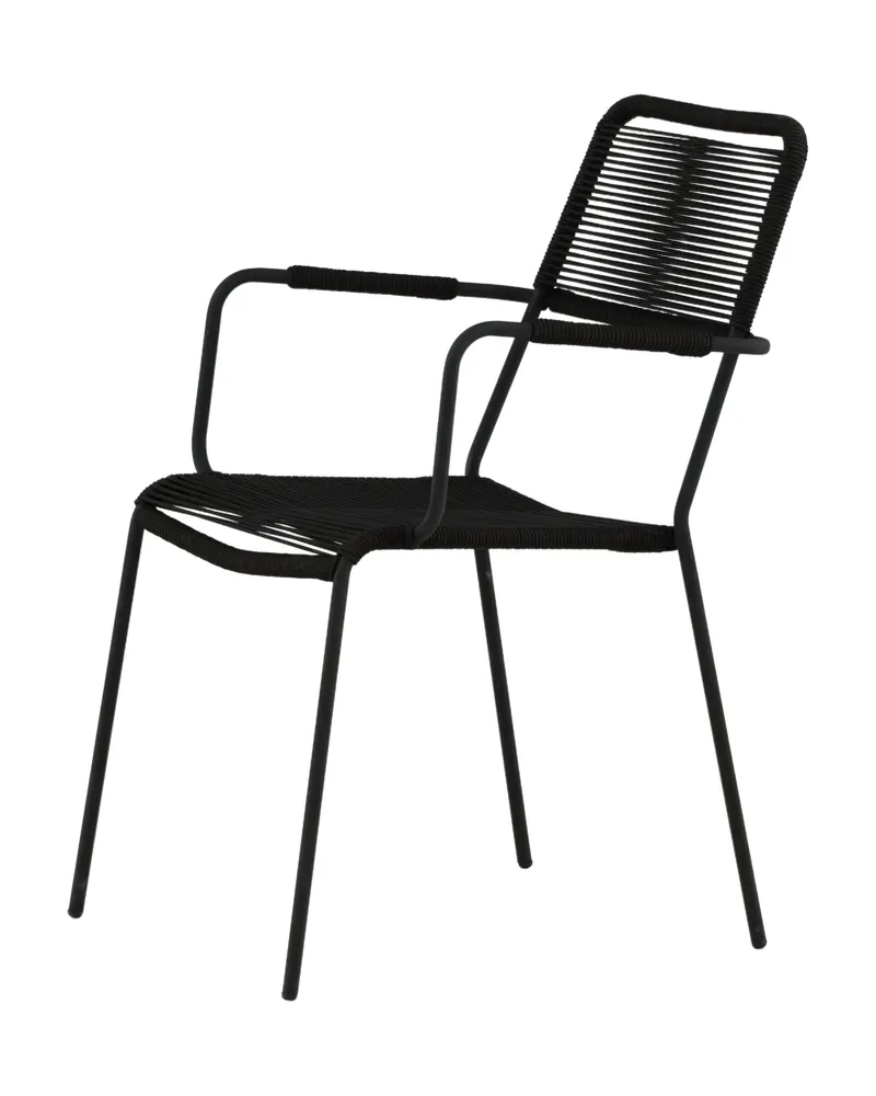 Lindos Gartenstühle im 2er-Set in Schwarz, Ansicht 5