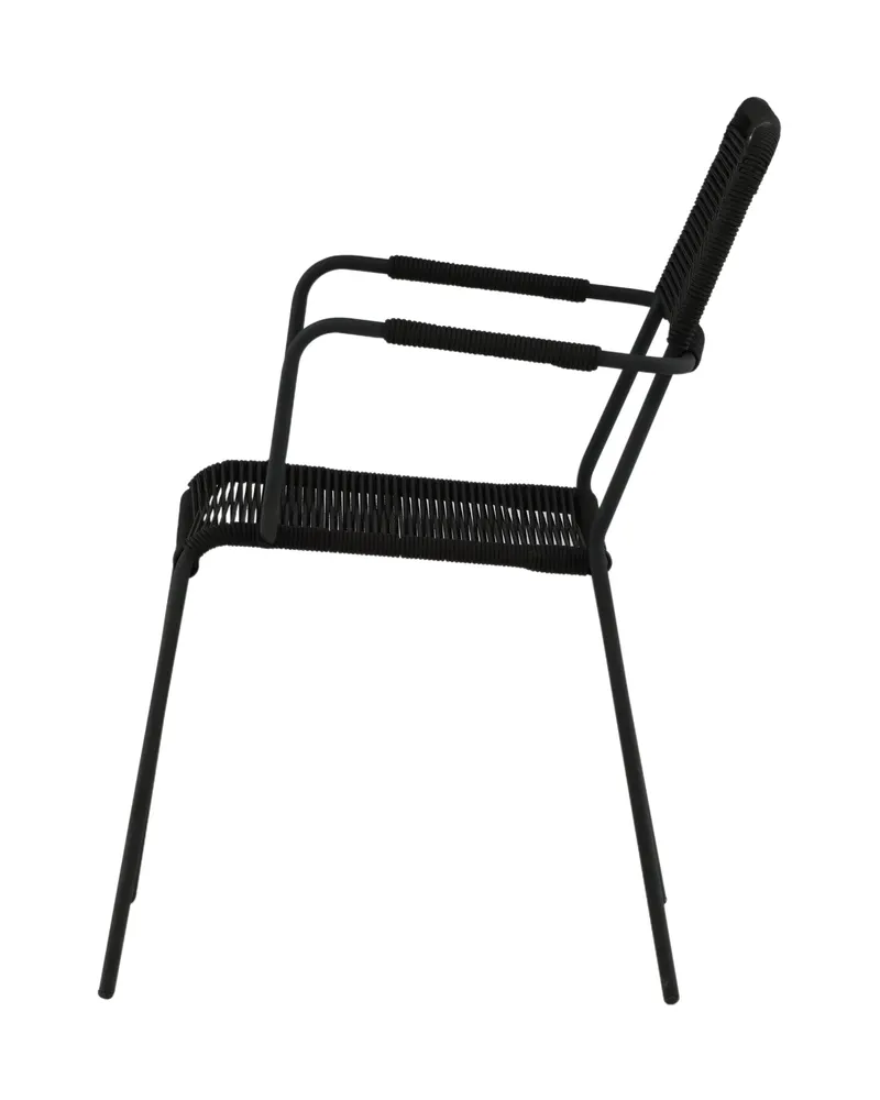 Lindos Gartenstühle im 2er-Set in Schwarz, Ansicht 6